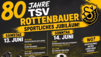 Festplakat 80 jähriges Jubiläum TSV mit Programm.
